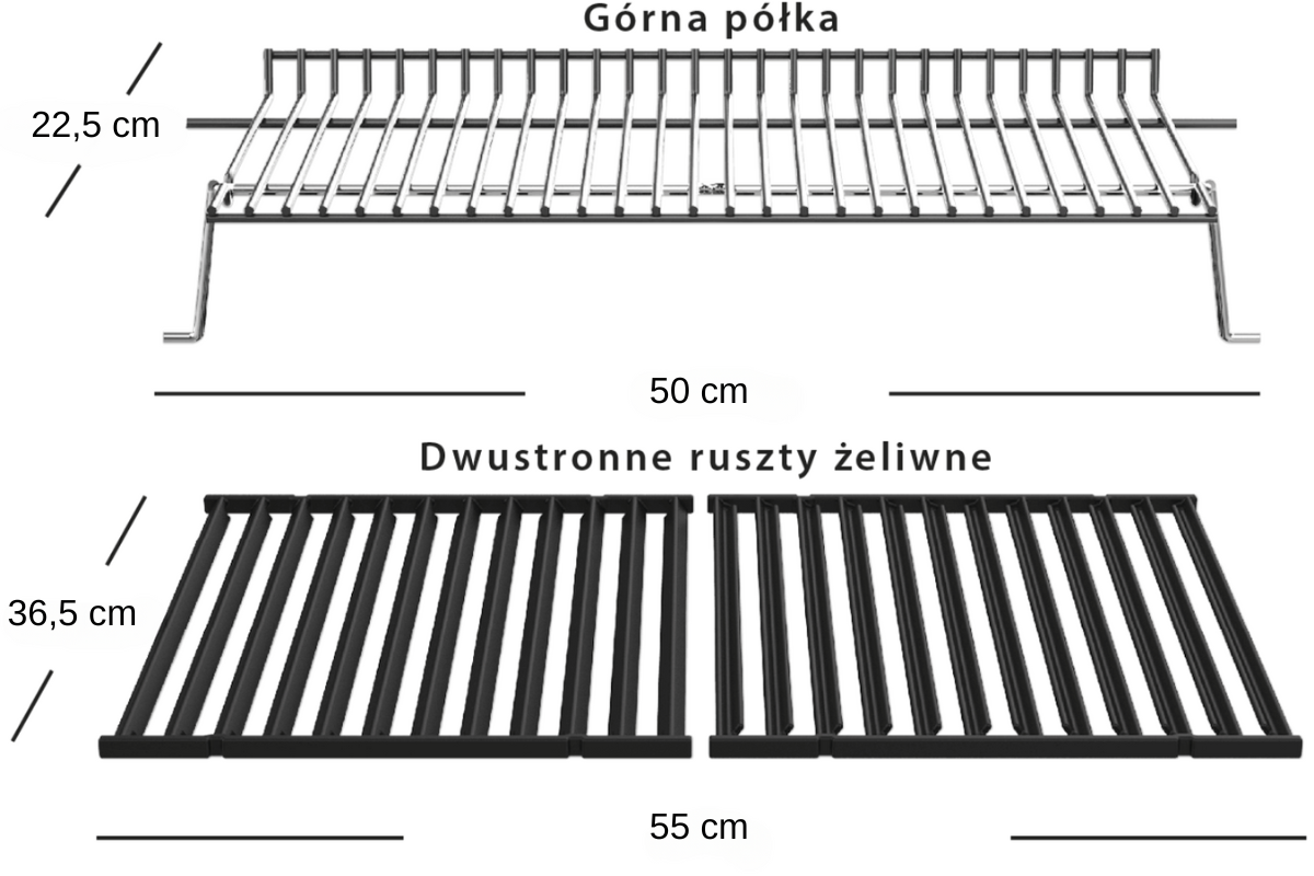 Górny ruszt do podgrzewania w grillu gazowym Broil King Royal 390 Shadow