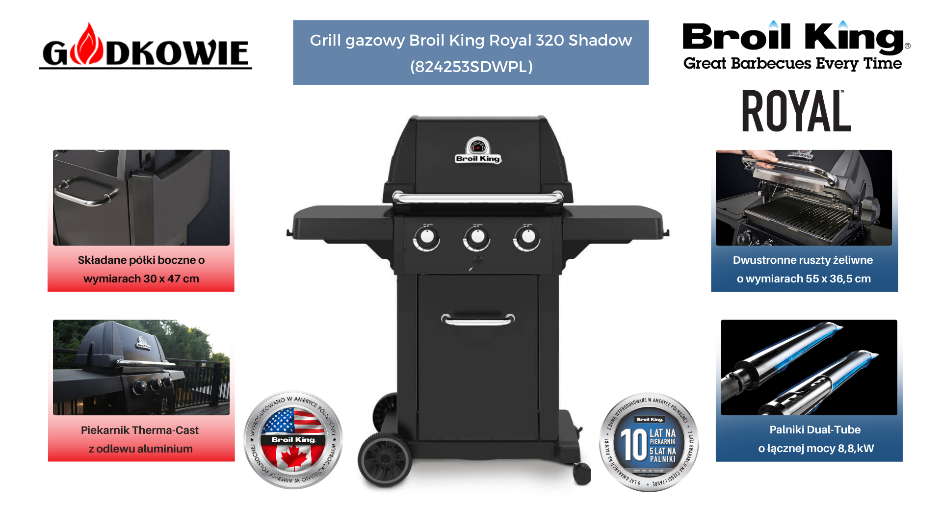 Grill gazowy Broil King Royal 320 Shadow