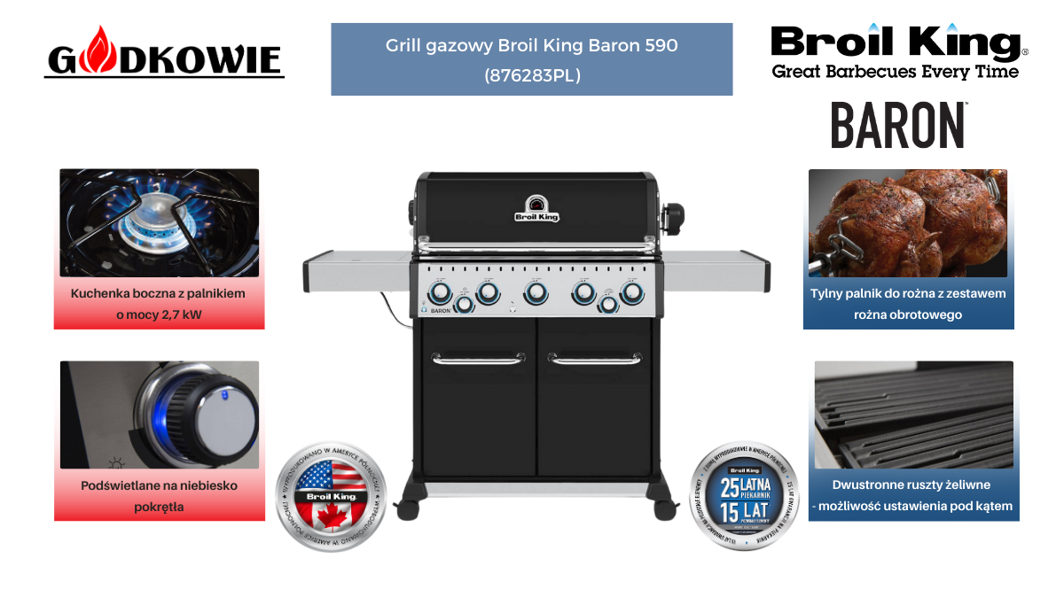 Godkowie - Grill gazowy Broil King Baron 590 (876283PL)