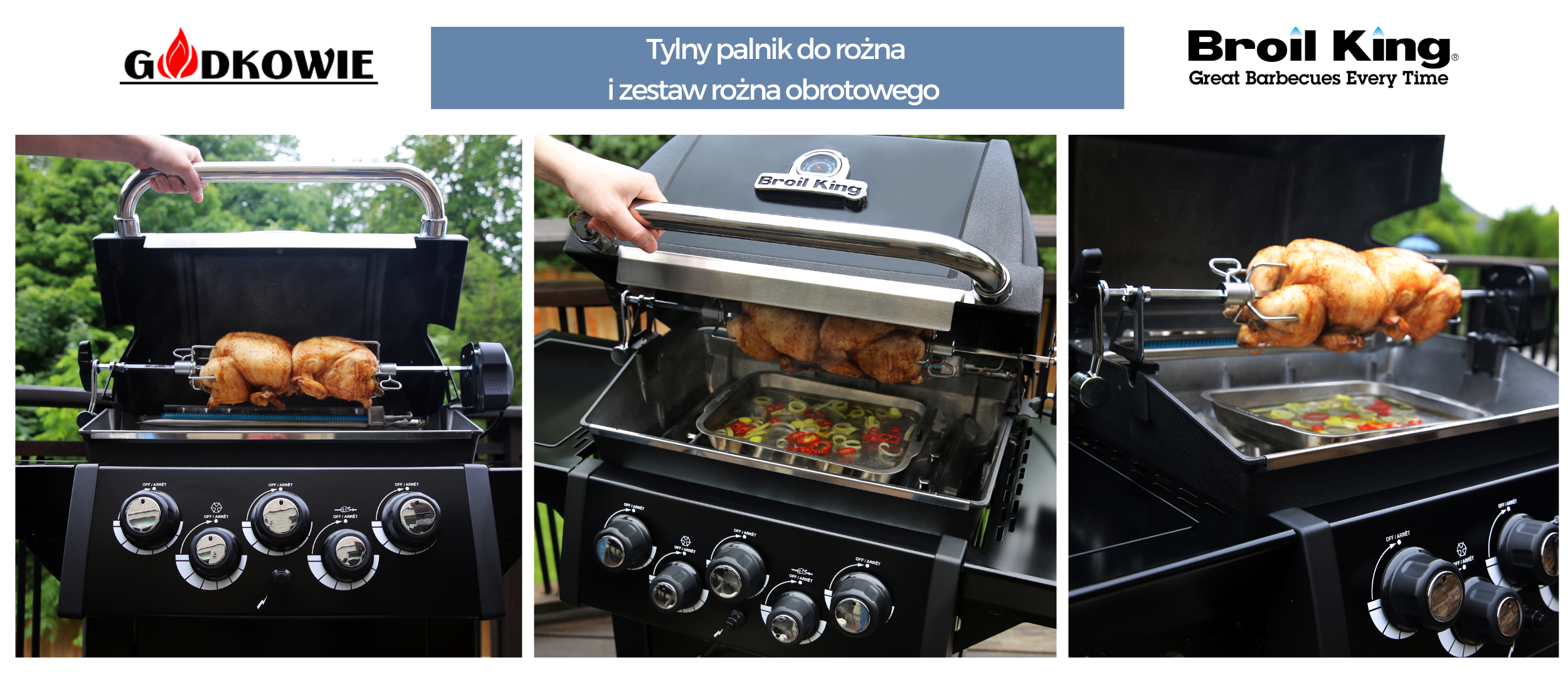 Tylny palnik do rożna w grillu gazowym Broil King Royal 390 Shadow